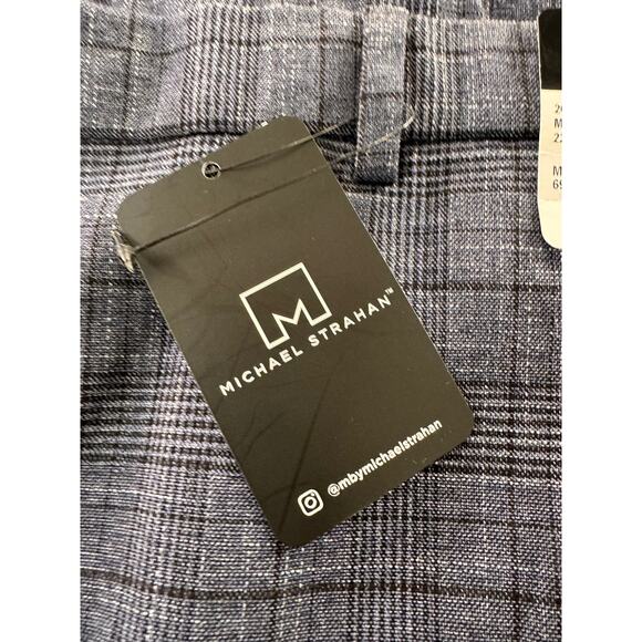 Michael Strahan 42 x 30 Navy Blue Plaid Trouser Pants NEW NWT - Picture 6 of 11